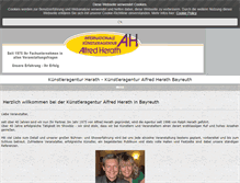 Tablet Screenshot of kuenstleragentur-herath.de